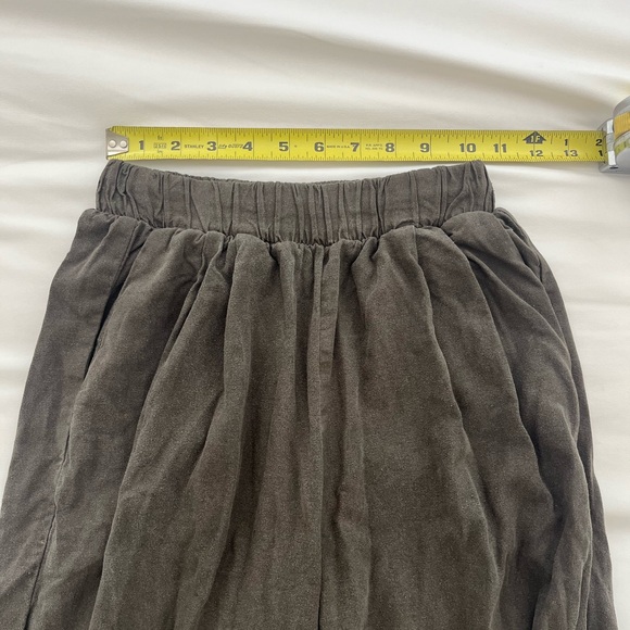 Ozma CROP WIDE LEG Regen Silk Noil pants charcoal XS - Picture 6 of 7